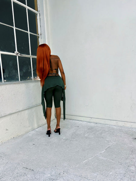 “Lure” Jersey Capri Set (Olive)