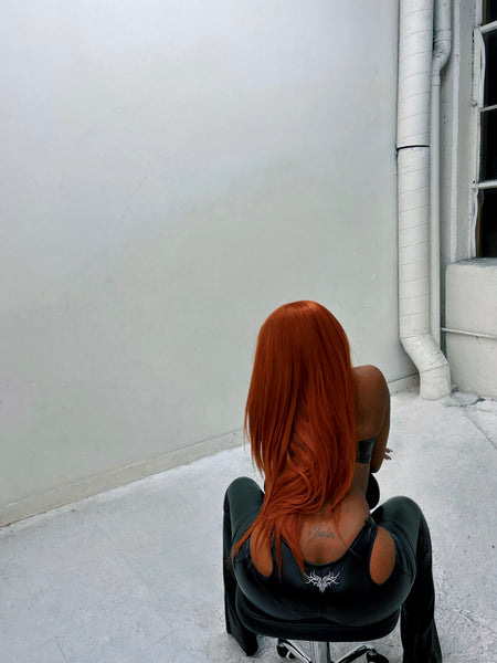 "Neo" Faux Leather Pants & Halter Set (black)