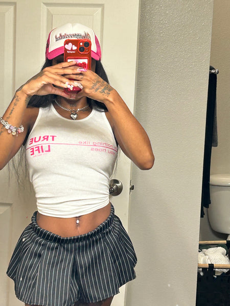 "True Life" Tank Top (White)