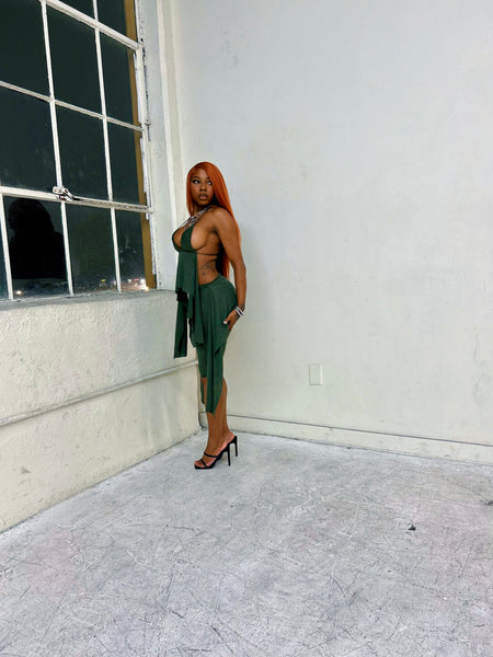 “Lure” Jersey Capri Set (Olive)